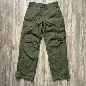 Vintage 70s Military Rip Stop Poplin OG-107 Tropical Combat Trousers Size 30x30